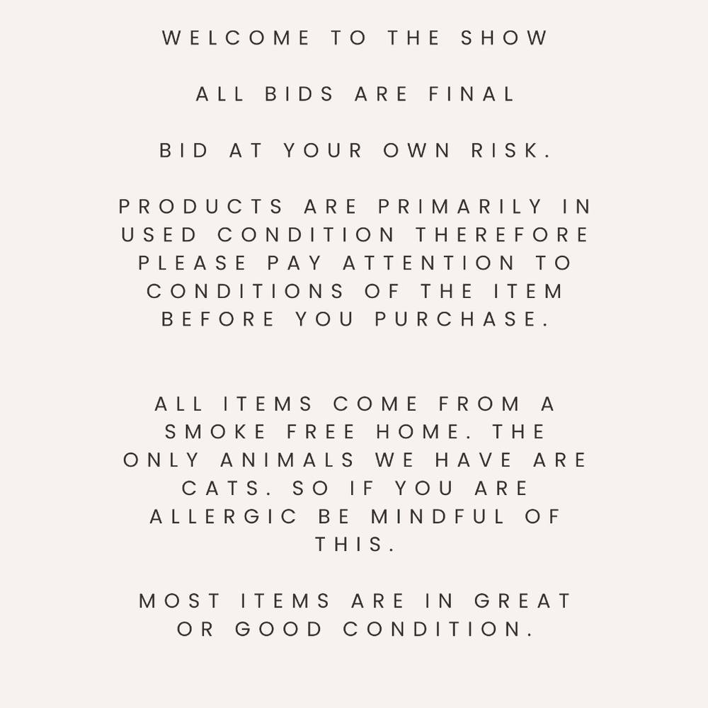 COPY - WELCOME- ALL BIDS ARE FINAL